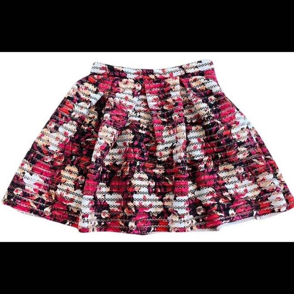 Saks Fifth Avenue Floral Skirt Fit & Flare M